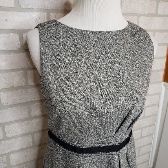 Loft Gray & Black Wool Silk Blend Career dRESS - Picture 2 of 6